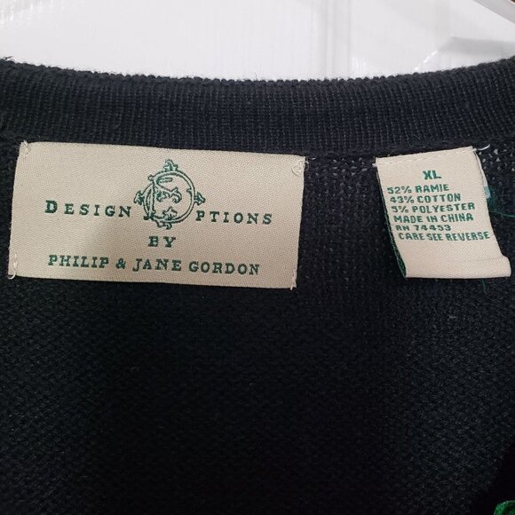 Design Options Holly Berry Cardigan Beaded Sequin Holiday Sweater Womens Sz XL - Picture 5 of 12